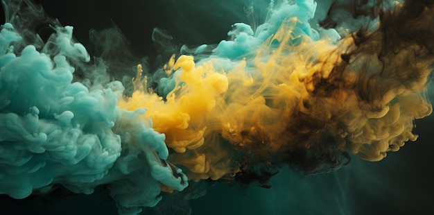 Na tym obrazie pokazano kolorową chmurę dymu.
