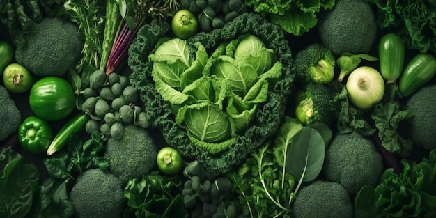 Na tym obrazie pokazano zielone warzywo w kształcie serca.
