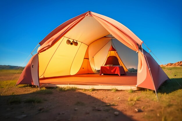 Na zewnątrz kemping namiot rekreacyjny relaks narzędzie podróżne pole przetrwanie odpoczynek tapeta tło