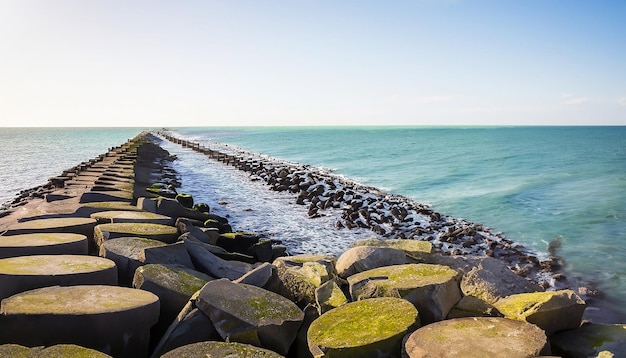 Na zewnątrz, na wybrzeżu, z widokiem na ocean