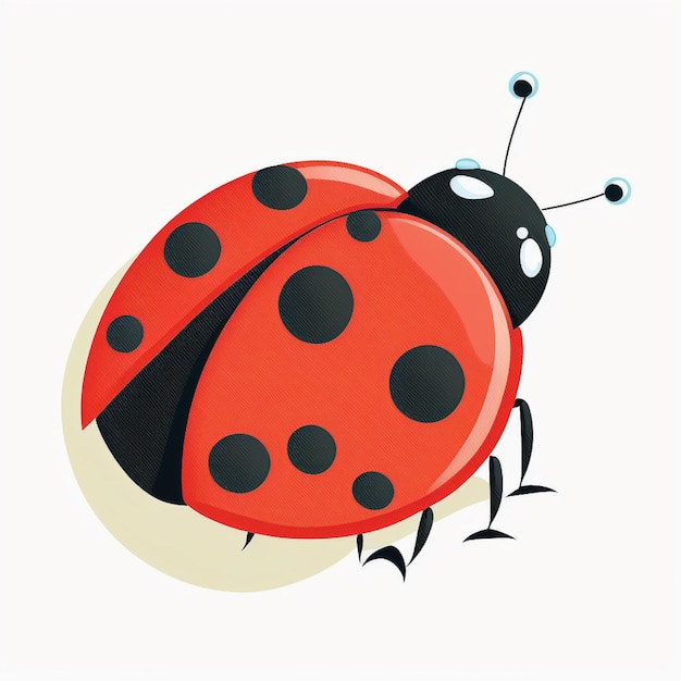 Na ziemi siedzi ladybug generatywny ai