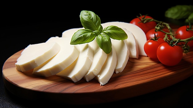 Nacięta mozzarella izolowana na białym tle