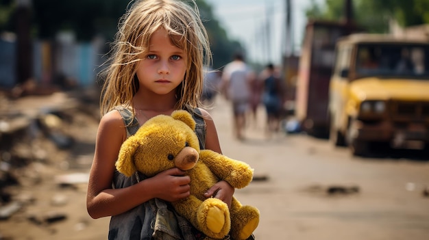 Nadzieja wśród chaosu: prośba o pokój od odważnej dziewczynki z Irpin na Ukrainie