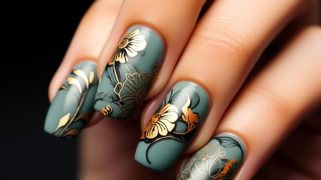 Nail art design HD 8K tapeta Zdjęcie fotograficzne