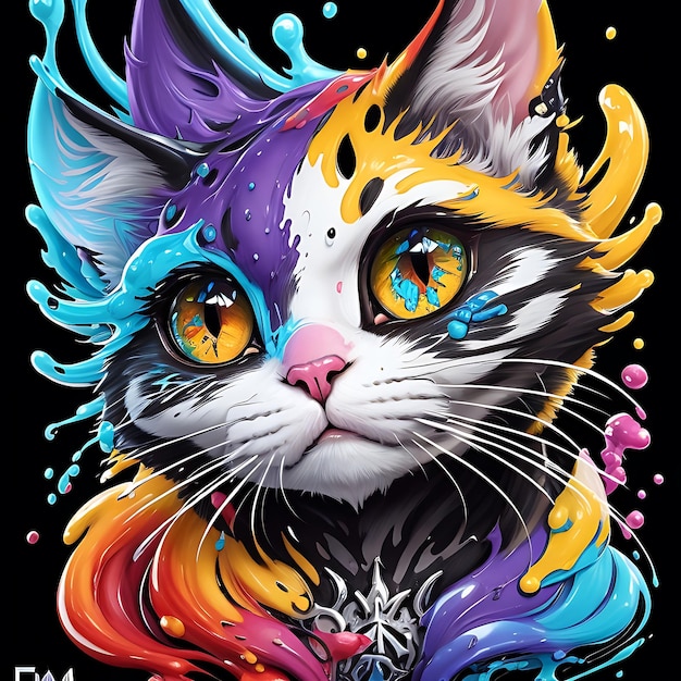 Najlepszy kot kolorowy kot Generatywna sztuczna inteligencja