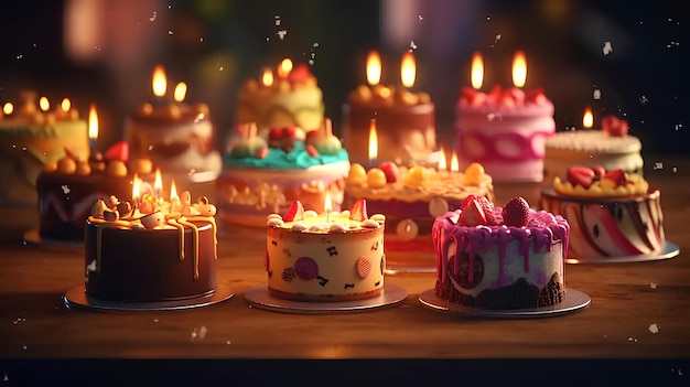 Zdjęcie najlepszy kubek ciasta i ciasta urodzinowe wykonane przy użyciu generatywnej sztucznej inteligencji
