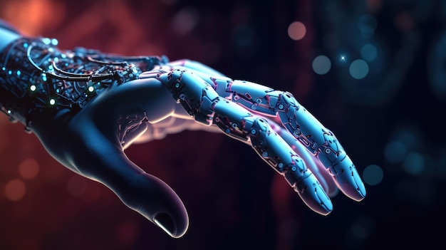 Zdjęcie najnowocześniejsza inteligentna technologia ręka robota