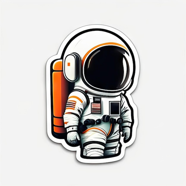 Zdjęcie naklejka astronauta w kosmosie