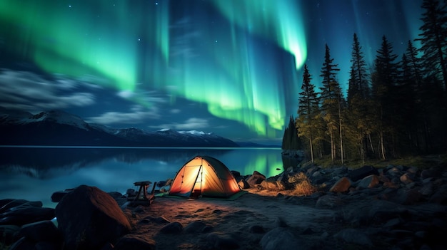 Namiot Pod Zorzą PolarnąIslandia