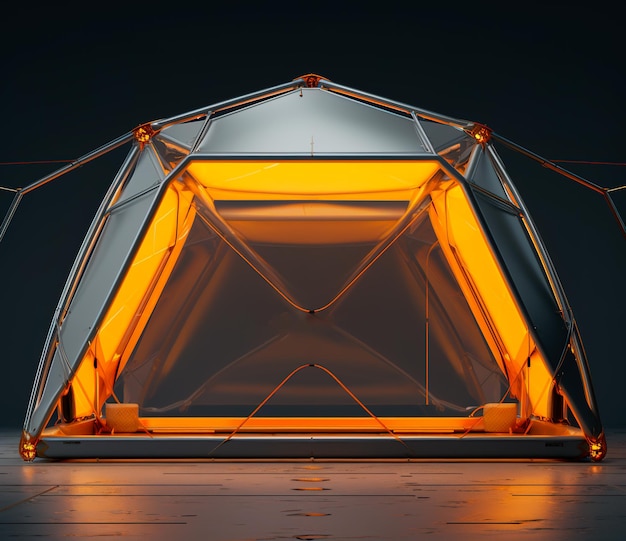 Namiot w stylu namiotu z metalową ramą