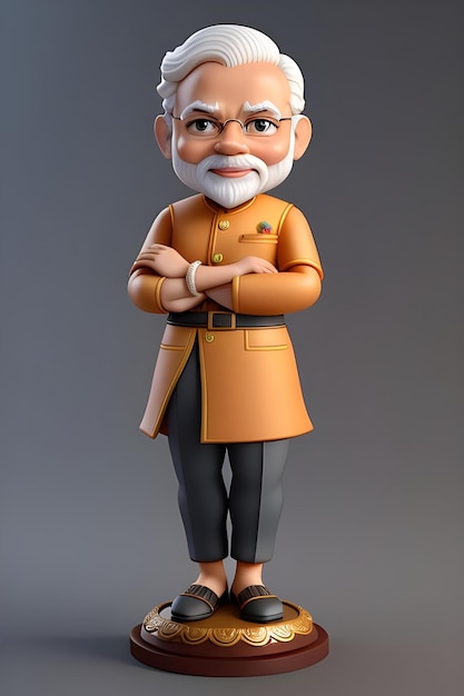 Zdjęcie narendra modi jest figurką zabawek.