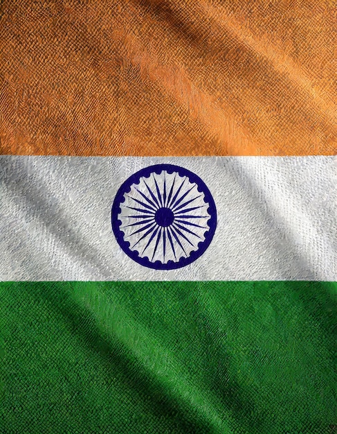 Zdjęcie narodowa flaga indii dzień republiki dzień niepodległości