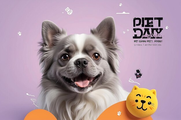 Narodowy dzień zwierząt domowych szablon baneru sklepu z zwierzętami domowymi Baner promocyjny dla postów w mediach społecznościowych
