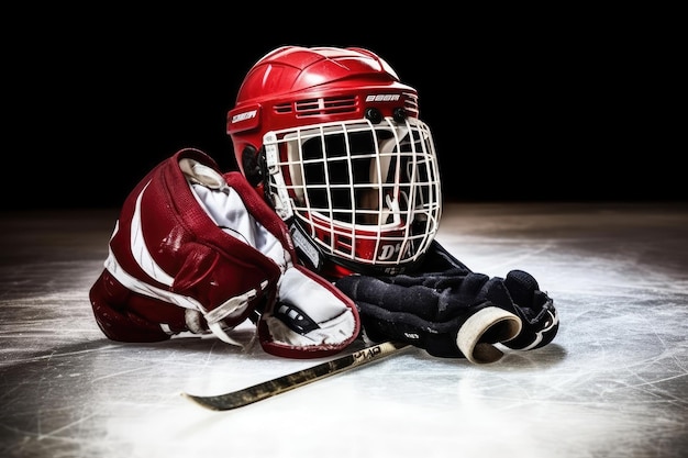 narzędzia i sprzęt do hokeja na lodzie profesjonalna fotografia reklamowa