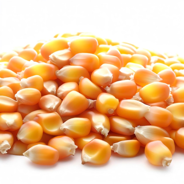 Nasiona kukurydzy na białym tle