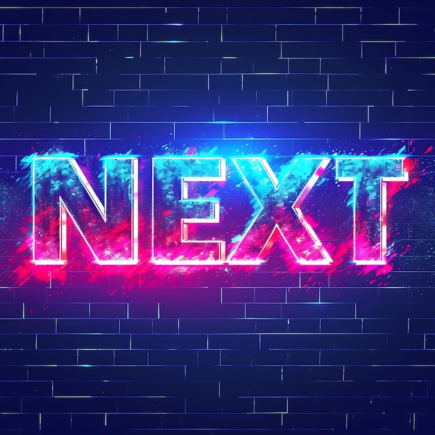 Następny Tekst z efektem Glitch i Blocky Pixel Font Style T Creative Decor Live Stream Background