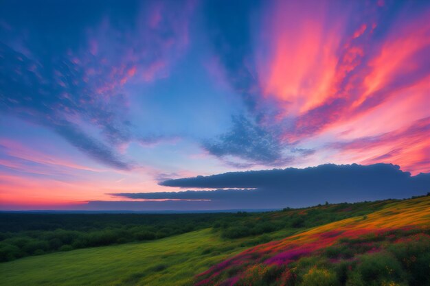 natura kolorowy krajobraz chmura zmierzch