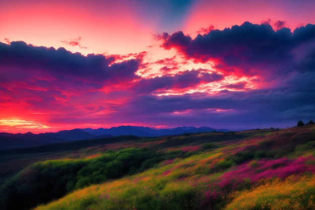 natura kolorowy krajobraz chmura zmierzch
