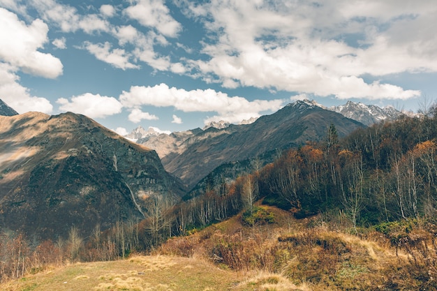 Natura malownicza gór Kaukazu trekking szlaki w Gruzji.