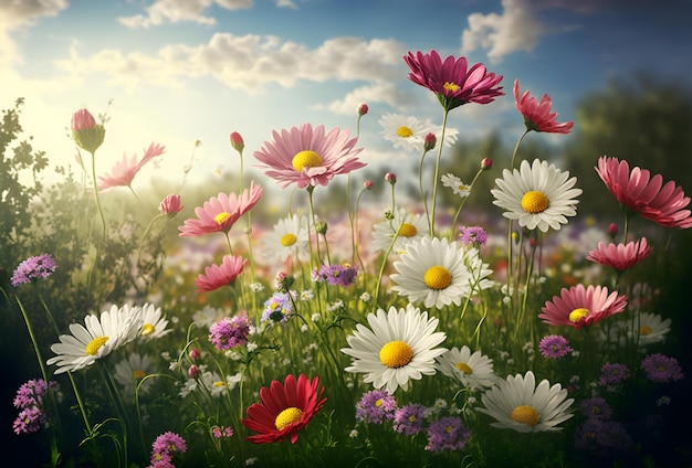 Natura wiosna Tło, wiosenny kwiat i motyl