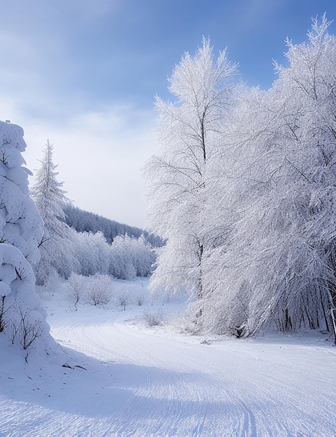 Natura ze śniegiem