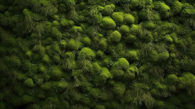 Naturalna piękna tekstura mechu widok tła z góry hd