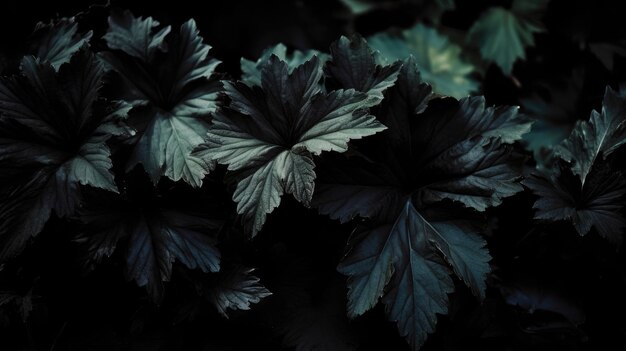 Naturalne czarne liście