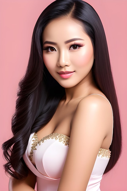 Naturalne piękno azjatyckiej kobiety