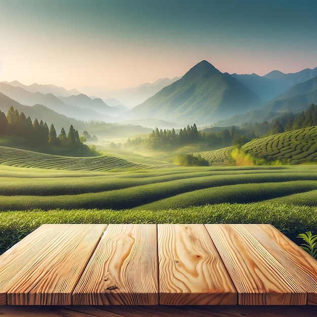 Zdjęcie naturalny drewniany wyświetlacz stolowy mockup template freepik download