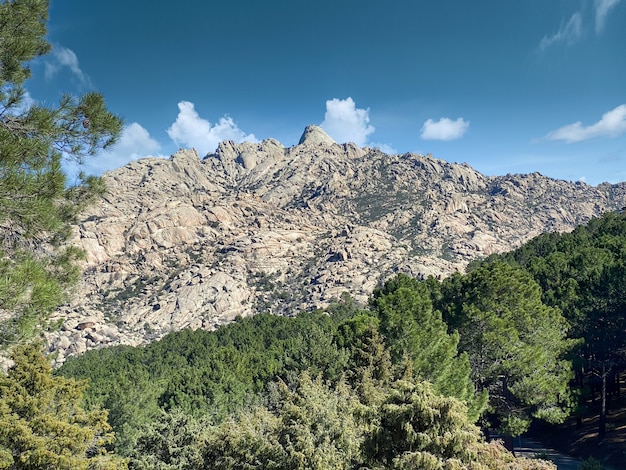 Naturalny krajobraz parku Sierra de Guadarrama, Madryt