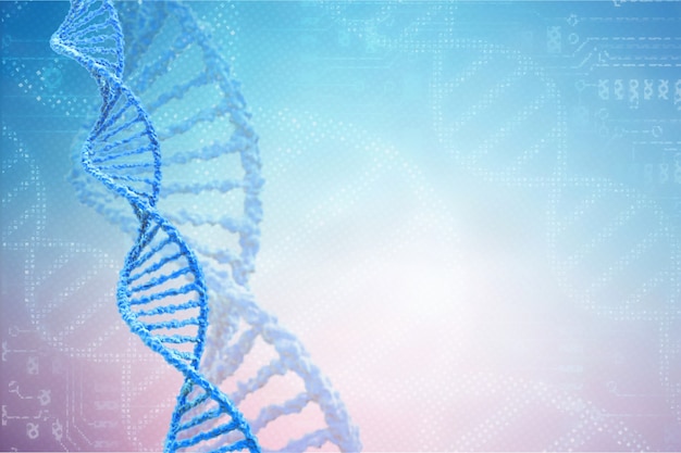 Nauka molekularna struktura modelu DNA na jasnym tle