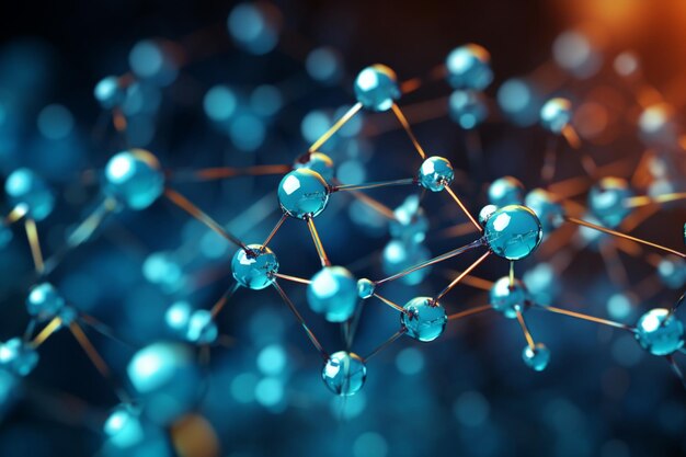 Nauka Struktura molekularna Tło z atomową cząsteczką Koncepcja medyczna.