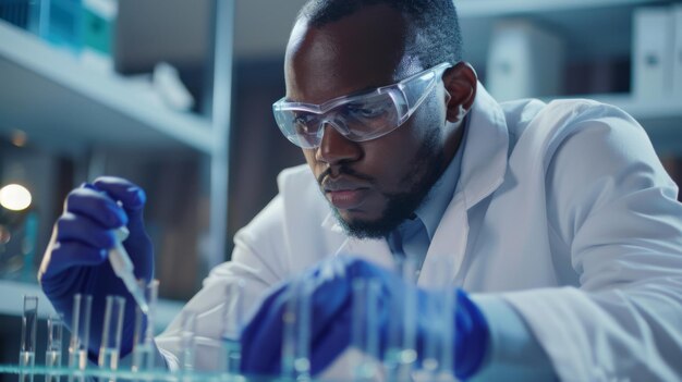 Naukowiec z laboratoria koncentrowanego