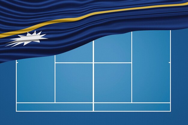 Nauru Wavy Flag Tennis Court Twardy kort