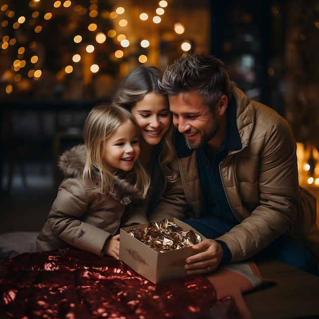 navidad en familia regalos felicidad