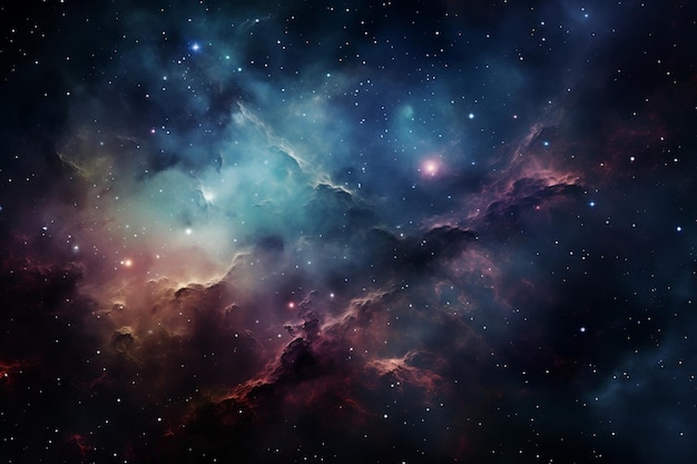 Nebula Space Explosion Background z przestrzenią dla aktywów AI