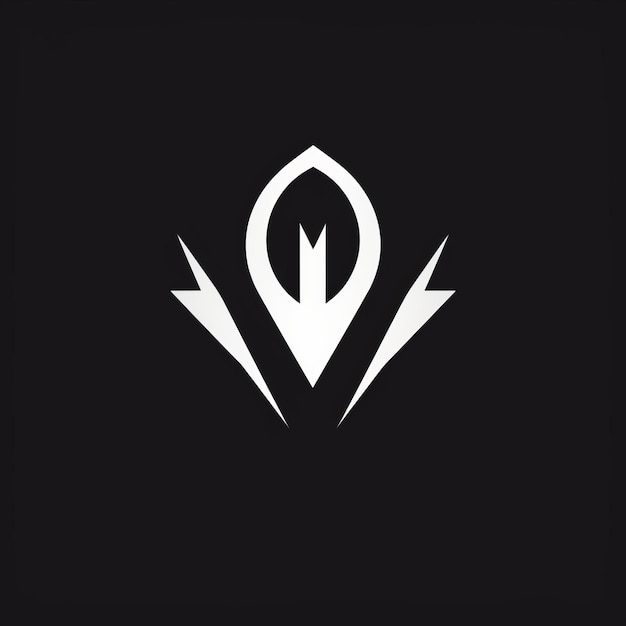 Neodium eleganckie i minimalistyczne logo z czarno-białym płaskim projektem