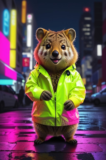 Neon Dreamscape Surrealistyczna przygoda promocyjna Quokka