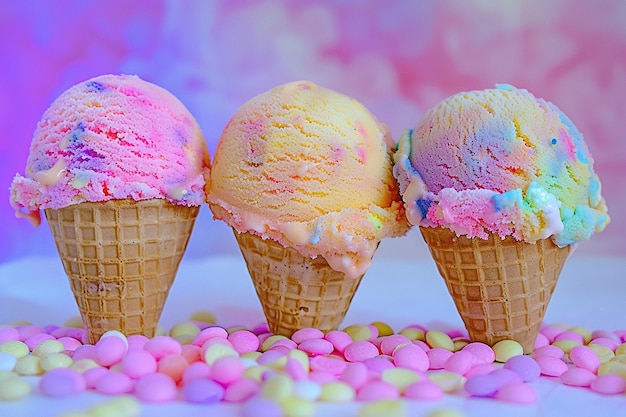 Neon Frost Fantasy Ice Cream Bliss