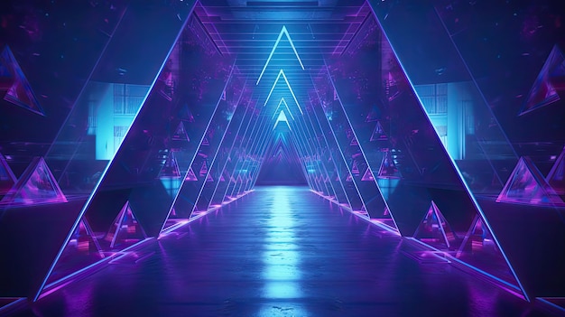 Neon Gate to The Future Gaming Gate Wersja generatywnej sztucznej inteligencji