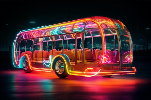 neon samochodu autobusowego