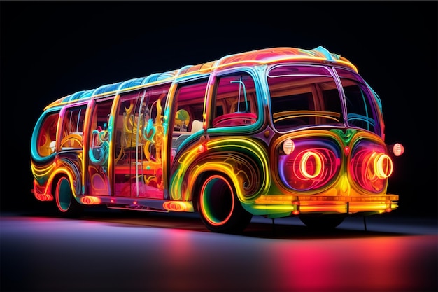 neon samochodu autobusowego