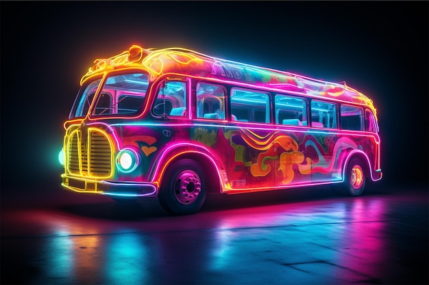 neon samochodu autobusowego