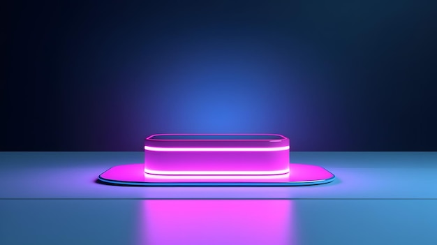 Neonowe podium dla obiektów generowanych przez AI