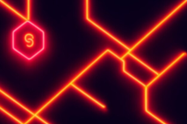 Neonowe światła retro cyberpunkowe lasery i lekkie nakładki izolowane na czarnym tle