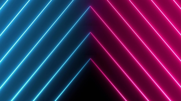 Neonowe świecące linie abstrakcyjne tło