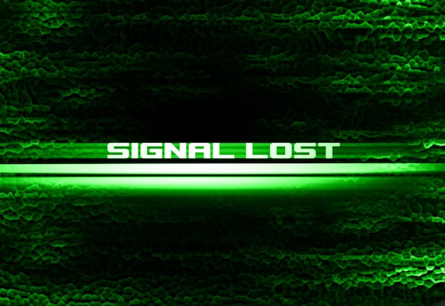 Neonowe tło ilustracji napis "Signal Lost"