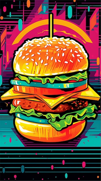 Neonowy burger