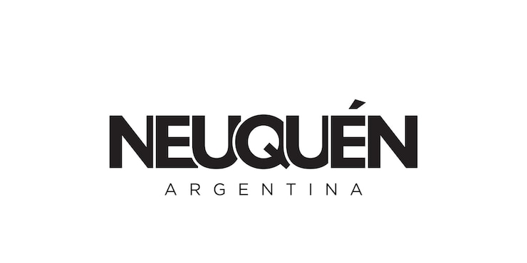 Zdjęcie neuquen w emblemach argentyny projekt zawiera ilustrację wektorową w stylu geometrycznym z odważną typografią w nowoczesnej czcionce graficzne napis hasła