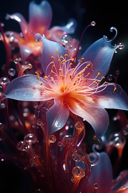 neuron orchidea galaktyczna aura symfonia ai wygenerowana